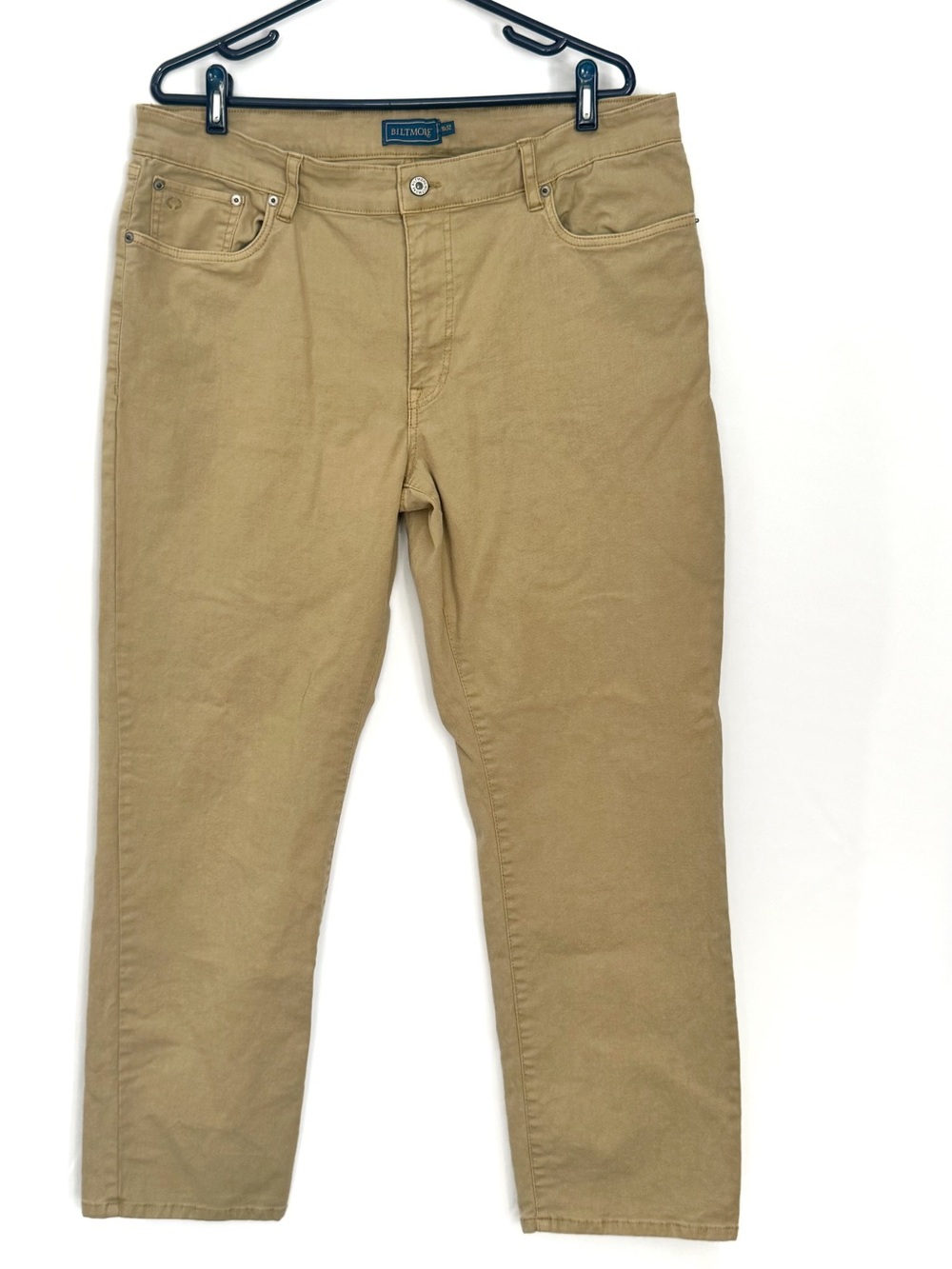 Biltmore Mens Khaki Tan Jeans 38x29 Cotton Spandex Pants